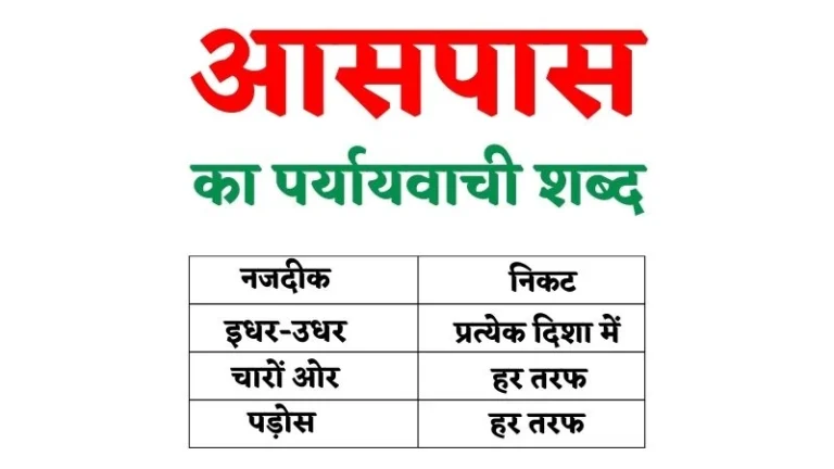 aaspas Ka Paryayvachi Shabd